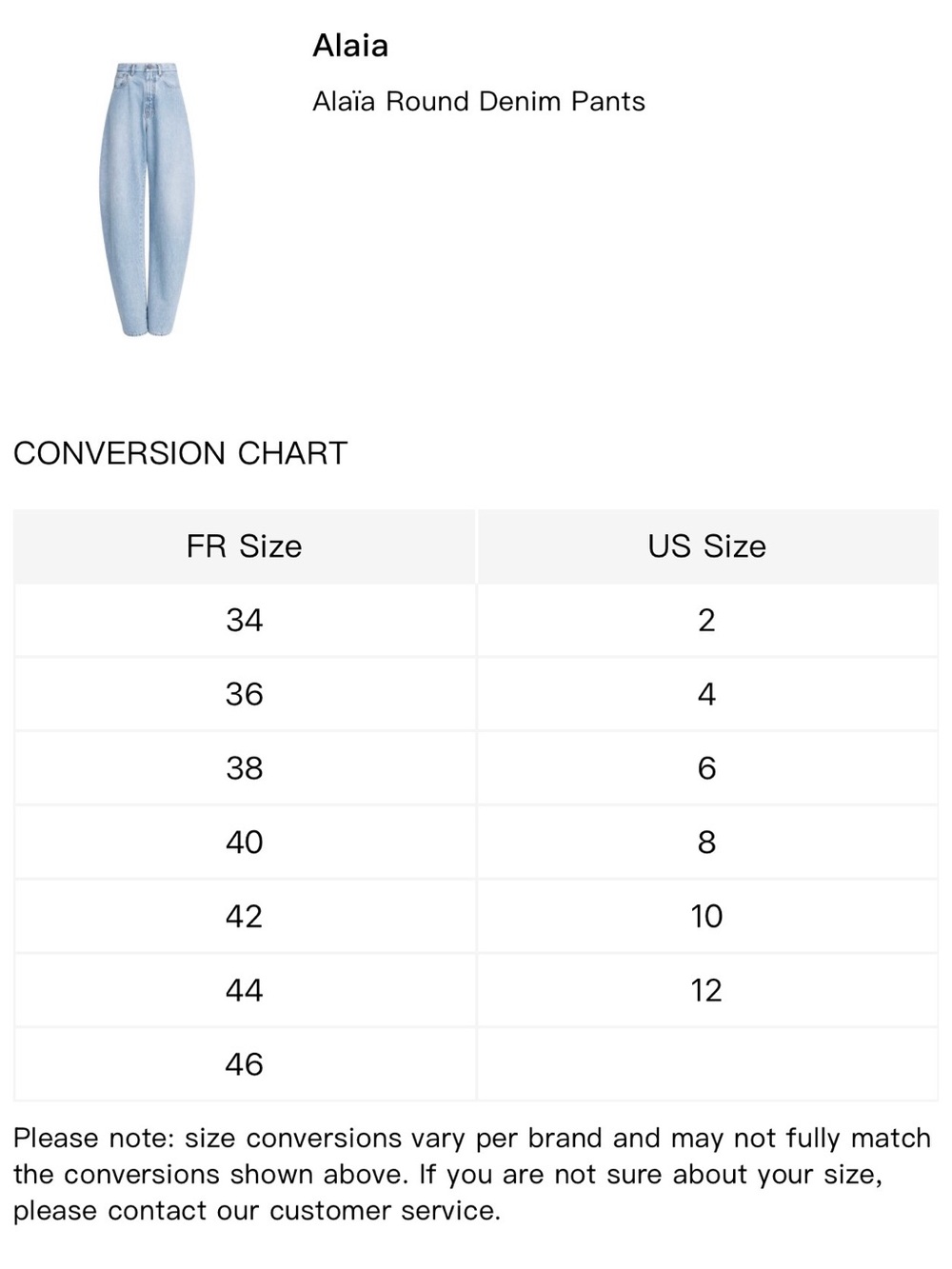 Alaïa High-Rise Round Denim Jeans / Pants in Blue Size FR 36 - Picture 3 of 11